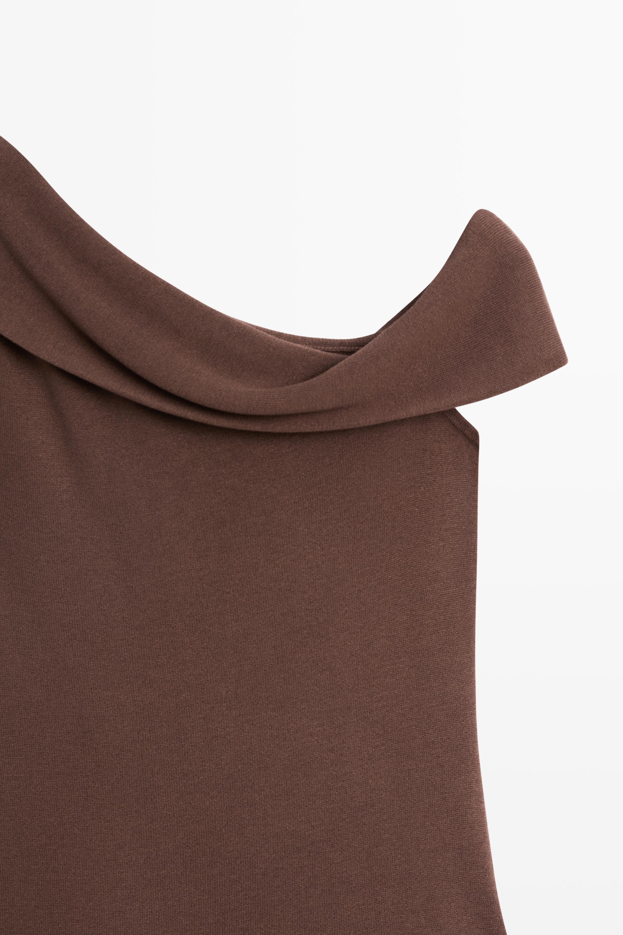 One-shoulder midi dress